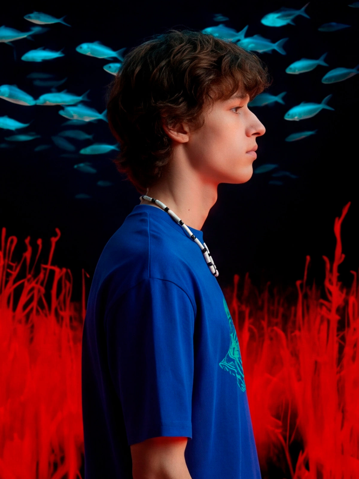 Senpai Ocean Spirit Oversized T-Shirt – Blue