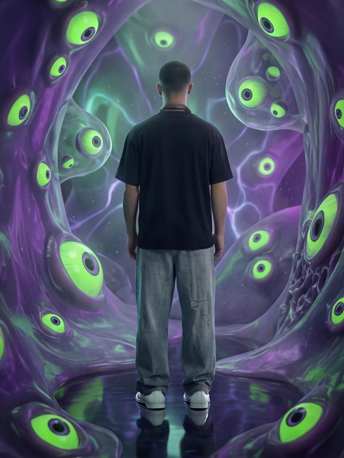 Multi-Eye Mutation Oversized T-Shirt