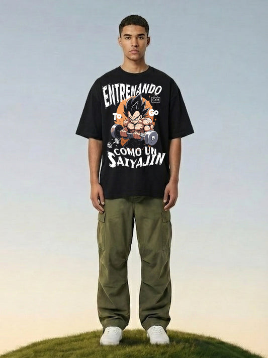 Vegeta Oversized T-Shirt – Black