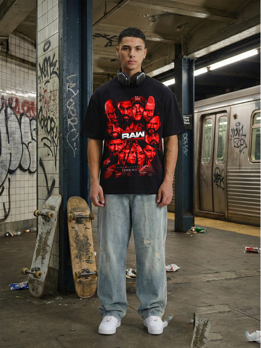 WWE Oversized T-Shirt – Black