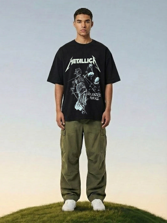 Heavy Metal Oversized T-Shirt – Black