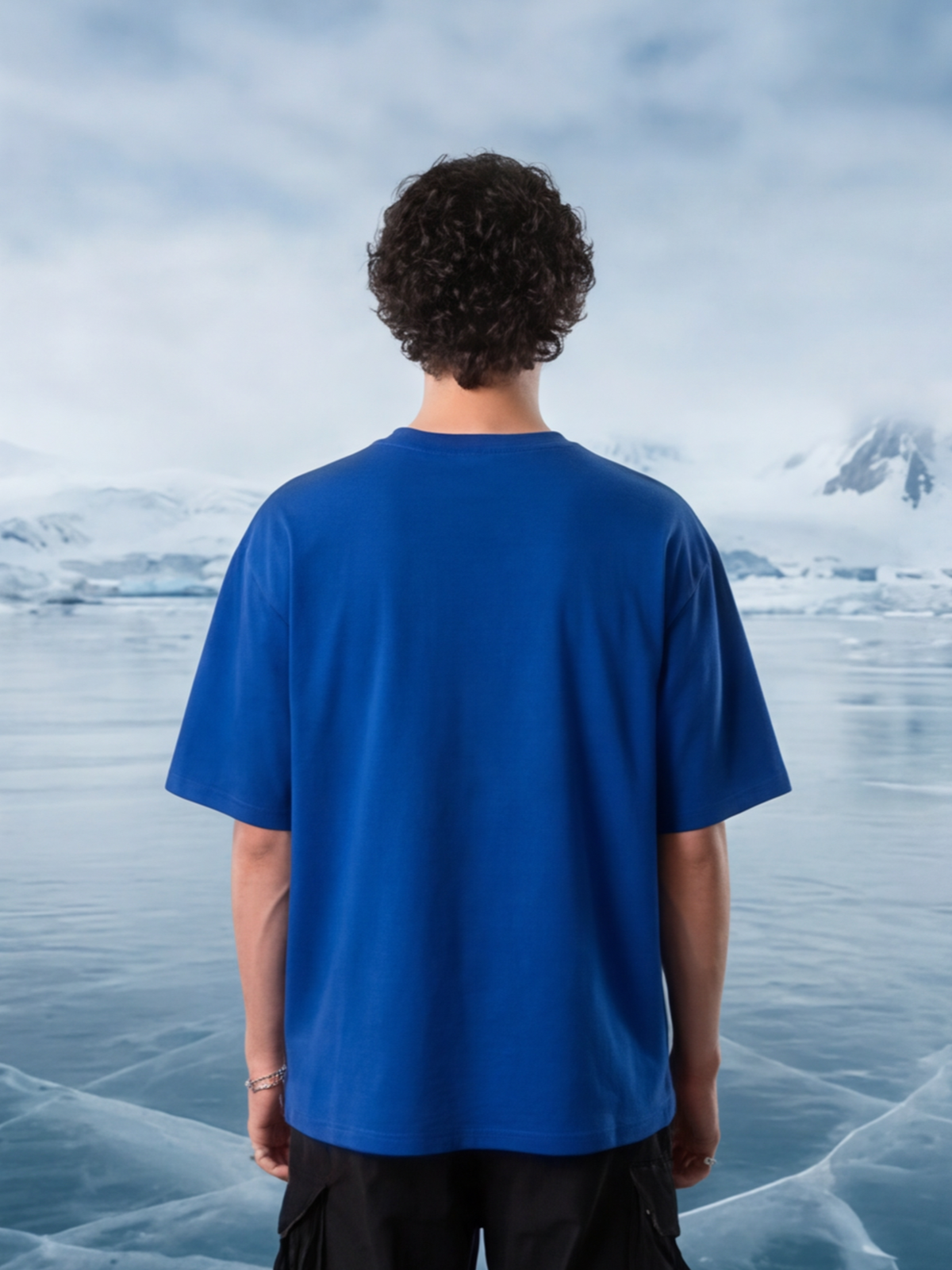 Depressed Penguin Oversized T-Shirt – Blue